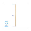 Lie-Flat Screw-In Mop Handle, 1.13" Dia x 54", Natural