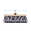 Dual-Surface Vehicle Brush, Black Polypropylene Bristles, 10" Brush, Brown Plastic Handle