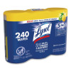 Disinfecting Wipes, 1-Ply, 7 x 7.25, Lemon And Lime Blossom, White, 80 Wipes/Canister, 3 Canisters/Pack, 2 Packs/Carton