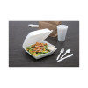 Foam Hinged Lid Containers, 8.38 x 7.78 x 3.25, White, 200/Carton