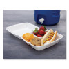 Foam Hinged Lid Containers, 3 Compartments, 8.38 x 7.78 x 3.25, 200/Carton