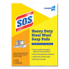 Steel Wool Soap Pads, 2.4 x 3, Steel, 15 Pads/Box, 12 Boxes/Carton