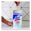 Disinfecting Wipes, 1-Ply, 7 x 7.25, Crisp Linen, White, 80 Wipes/Canister