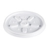 Plastic Lids, Vented, Fits 8 Oz To 10 Oz Hot/Cold Foam Cups, White, 100/Pack, 10 Packs/Carton