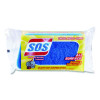 All Surface Scrubber Sponge, 2.5 x 4.5, 0.9" Thick, Dark Blue/Light Blue, 12/Carton