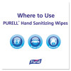 Premoistened Hand Sanitizing Wipes, 5.78 x 7, Fresh Citrus, White, 100/Canister, 12 Canisters/Carton
