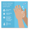 Pro Moisturizing Foam Hand Sanitizer, 1,000 Ml Refill, Fruity Cucumber Scent, 6/Carton