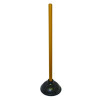 Plunger, 20" Wood Handle, 6" Dia, Black