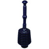 Deluxe Professional Plunger, 11.2" Plastic Handle, 6" Dia, Black, 6/Carton