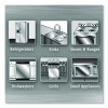 Stainless Steel Wipes, 1-Ply, 7 x 8, White, 30/Canister, 4 Canisters/Carton