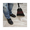 Flagged Tip Poly Bristle Janitor Brooms, 10 X 58.5, Wood Handle, Natural/Black, 12/Carton