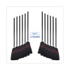 Flagged Tip Poly Bristle Janitor Brooms, 10 X 58.5, Wood Handle, Natural/Black, 12/Carton