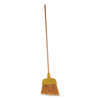 Angler Broom, 53" Length, Yellow, 12/Carton