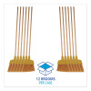 Angler Broom, 53" Length, Yellow, 12/Carton