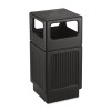 Canmeleon Recessed Panel Receptacles, Side-Open, 38 Gal, Polyethylene, Black