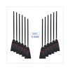 Flag Tipped Poly Lobby Brooms, Flag Tipped Poly Bristles, 38" Overall Length, Natural/Black, 12/Carton