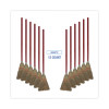 Corn Fiber Lobby/Toy Broom, Corn Fiber Bristles, 39" Overall Length, Red, 12/Carton