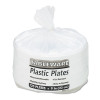 Plastic Dinnerware, Plates, 9" Dia, White, 500/Carton