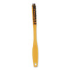 Synthetic-Fill Tile And Grout Brush, Black Plastic Bristles, 2.5" Brush, 8.5" Yellow Plastic Handle