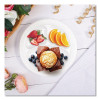 Concorde Foam Plate, 3-Compartment Plate, 9" Dia, White, 125/Pack, 4 Packs/Carton