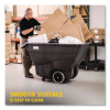 0.5 Cu Yd Structural Foam Tilt Truck, Utility Duty, 450 Lb Capacity, Black