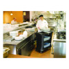 Executive Service Cart, Plastic, 3 Shelves, 300 Lb Capacity, 20.33" x 38.9" x 38.9", Black