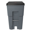 Brute Roll-Out Heavy-Duty Container, 95 Gal, Polyethylene, Gray