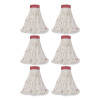 Web Foot Wet Mop Head, Shrinkless, Cotton/Synthetic, Large, White,  6/Carton