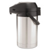 Lever Action Airpot, 84 Oz, Stainless Steel/Black
