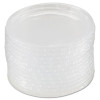 Deli Container Lids, Plug-Style, Clear, Plastic, 50/Pack, 10 Packs/Carton