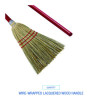 Corn/Fiber Brooms, Corn/Synthetic Fiber Bristles, 36" Overall Length, Gray/Natural, 12/Carton