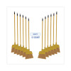 Corn Fiber Angled-Head Lobby Brooms, 55" Length, Yellow, 12/Carton