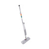 Bucketless Microfiber Mop System, 5 X 18 Blue Microfiber Head, 59" Gray Aluminum/Polypropylene Handle