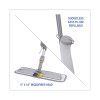 Bucketless Microfiber Mop System, 5 X 18 Blue Microfiber Head, 59" Gray Aluminum/Polypropylene Handle
