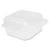 Staylock Clear Hinged Lid Containers, 6.5 x 6.1 x 3, Clear, Plastic, 125/Pack, 4 Packs/Carton