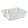 Clearpac Small Nacho Tray, 2 Compartments, 5 x 6 x 1.5, Clear, Plastic, 125/Bag, 4 Bags/Carton