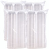 Clearseal Hinged-Lid Plastic Containers, 5.8 x 6 x 3, Clear, Plastic, 125/Pack, 4 Packs/Carton