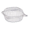 Clearseal Hinged-Lid Plastic Containers, 5.8 x 6 x 3, Clear, Plastic, 125/Pack, 4 Packs/Carton
