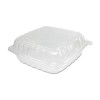 Clearseal Hinged-Lid Plastic Containers, 9.3 x 8.8 x 3, Clear, Plastic, 100/Bag, 2 Bags/Carton