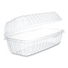 Showtime Clear Hinged Containers, Hoagie Container, 29.9 Oz, 5.1 x 9.9 x 3.5, Clear, Plastic, 100/Bag, 2 Bags/Carton