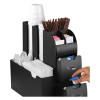Coffee Condiment Caddy Organizer, 10 Compartments, 5.4 x 11 x 12.6, Black