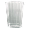 Classic Crystal Plastic Tumblers, 10 Oz, Clear, Fluted, Tall, 20/Pack, 12 Packs/Carton