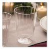 Classic Crystal Plastic Tumblers, 12 Oz, Clear, Fluted, Tall, 20/Pack, 12 Packs/Carton