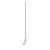 Cotton Deck Mop, #16 White Cotton Head, 50" Wood Handle, 12/Carton