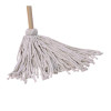 Cotton Deck Mop, #16 White Cotton Head, 50" Wood Handle, 12/Carton