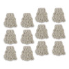 Banded Cotton Mop Head, #24, White, 12/Carton