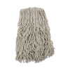 Banded Cotton Mop Heads, 24 Oz, White, 12/Carton