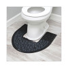 Commode Mat 2.0 Disposable Toilet Floor Mat, U-Shaped, Black/Gray Non-Slip Surface, 22" x 22", 6/Carton