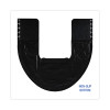 Commode Mat 2.0 Disposable Toilet Floor Mat, U-Shaped, Black/Gray Non-Slip Surface, 22" x 22", 6/Carton