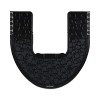 Commode Mat 2.0 Disposable Toilet Floor Mat, U-Shaped, Black/Gray Non-Slip Surface, 22" x 22", 6/Carton